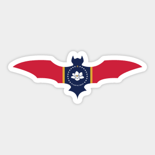 Mississippi Bat Flag Sticker